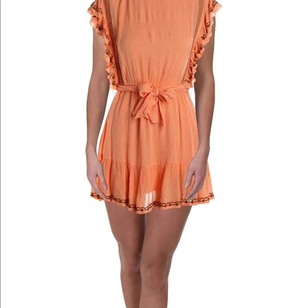 Free People peach 🍑 and bronze brunch dress